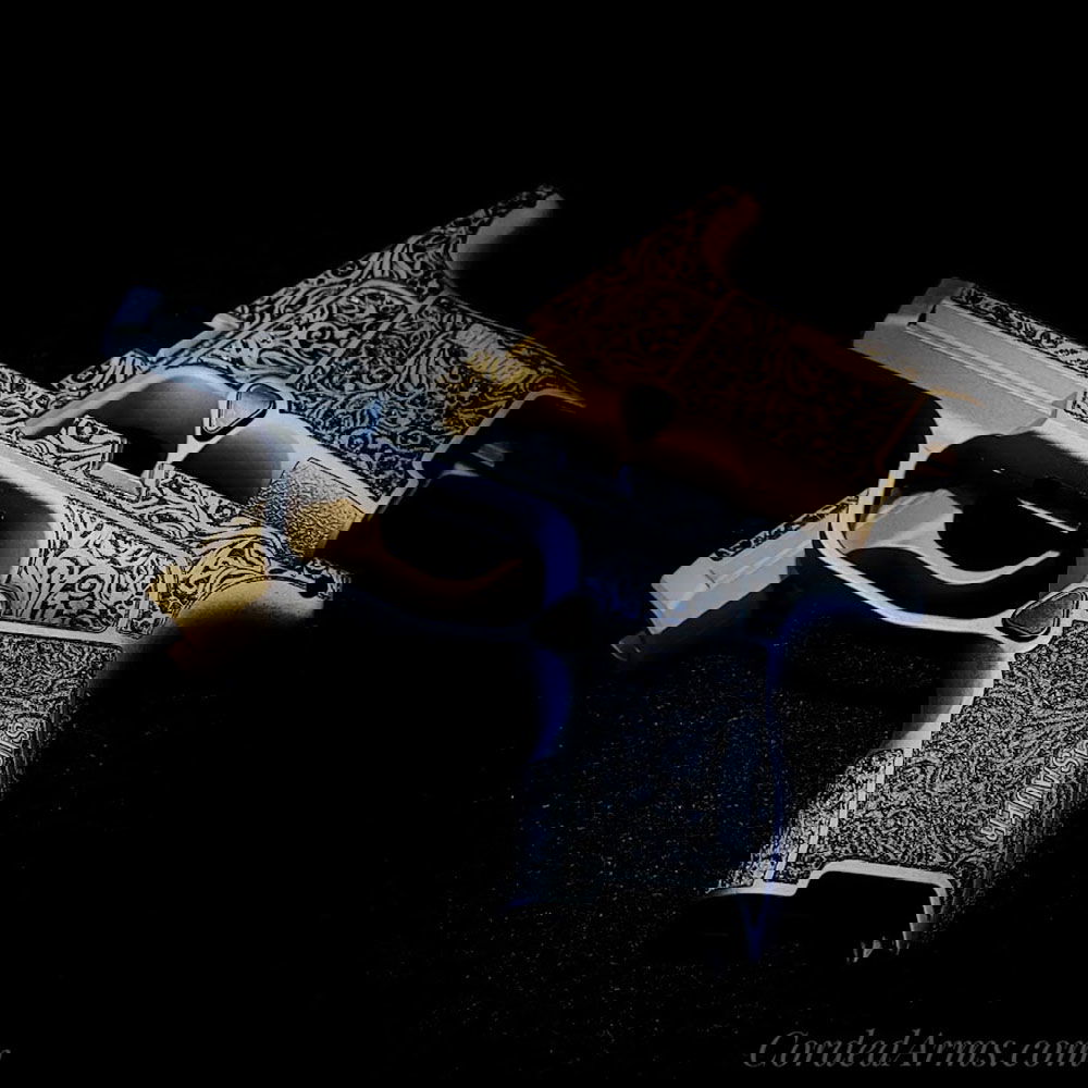 Sig365Grips Etched Foral,Cerakoted w/ Coca Brn / Northrenlights