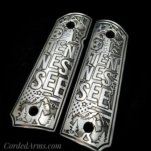 TN 1911 Grips/Billet Aluminum/Laser Engraved