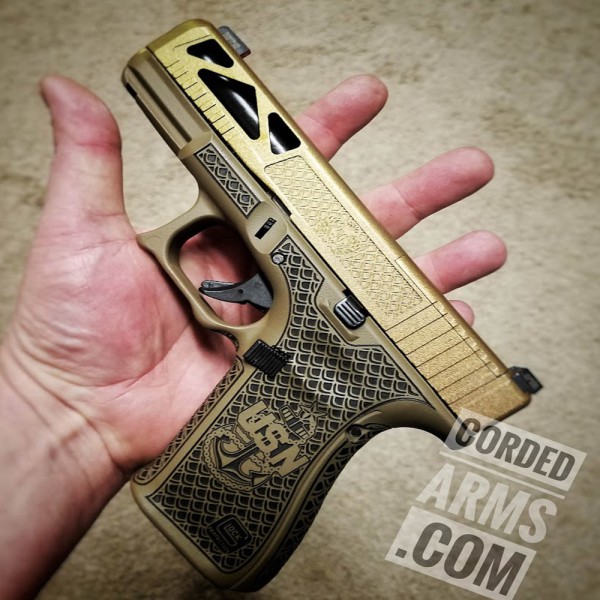Custom Verrazzano Cut, Cerakoted & Lasered Glock