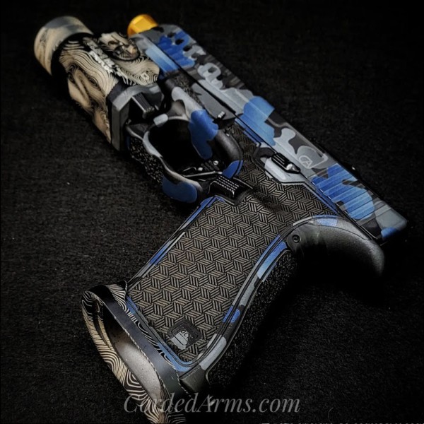 Glock 17 with Laser Stippling and Custom Cerakote
