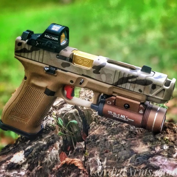 Glock 17 Desert Camo With CNC Custom Cut