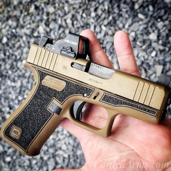Glock 43x Laser Stipple and Cerakote