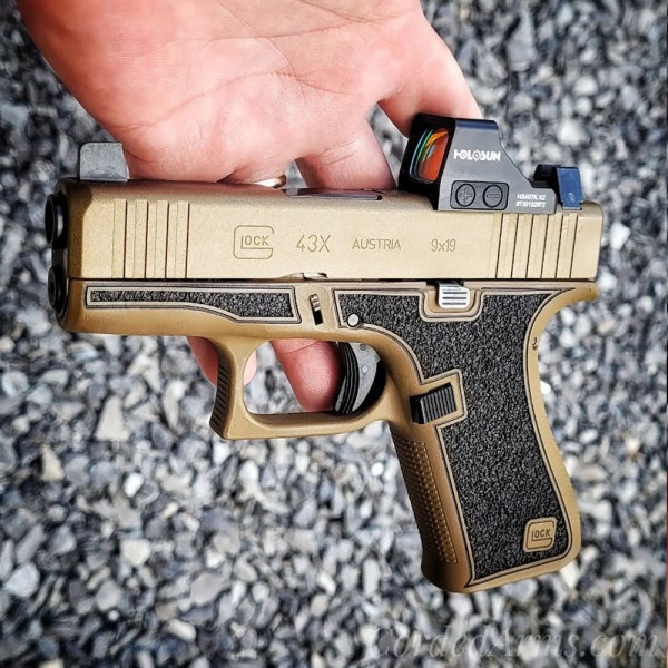 Glock 43x Laser Stipple and Cerakote