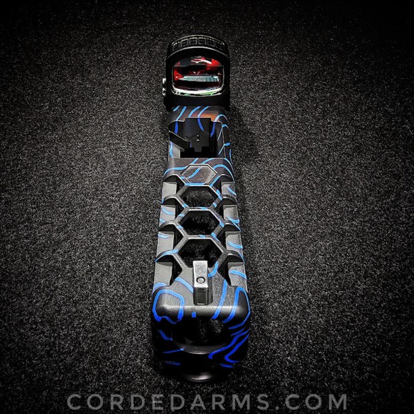 Custom Glock 23 Blue Topo Cerakote w/ optic cut & slidecut