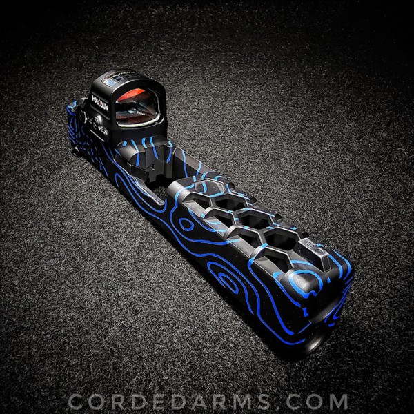 Custom Glock 23 Blue Topo Cerakote w/ optic cut & slidecut