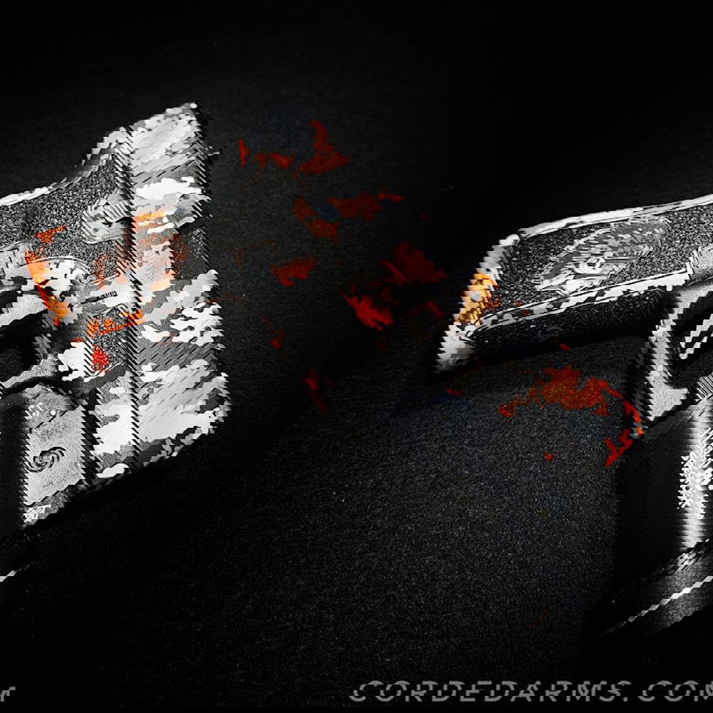 Custom Glock 19 w/ custom Camo Cerakote, Laser Stippling