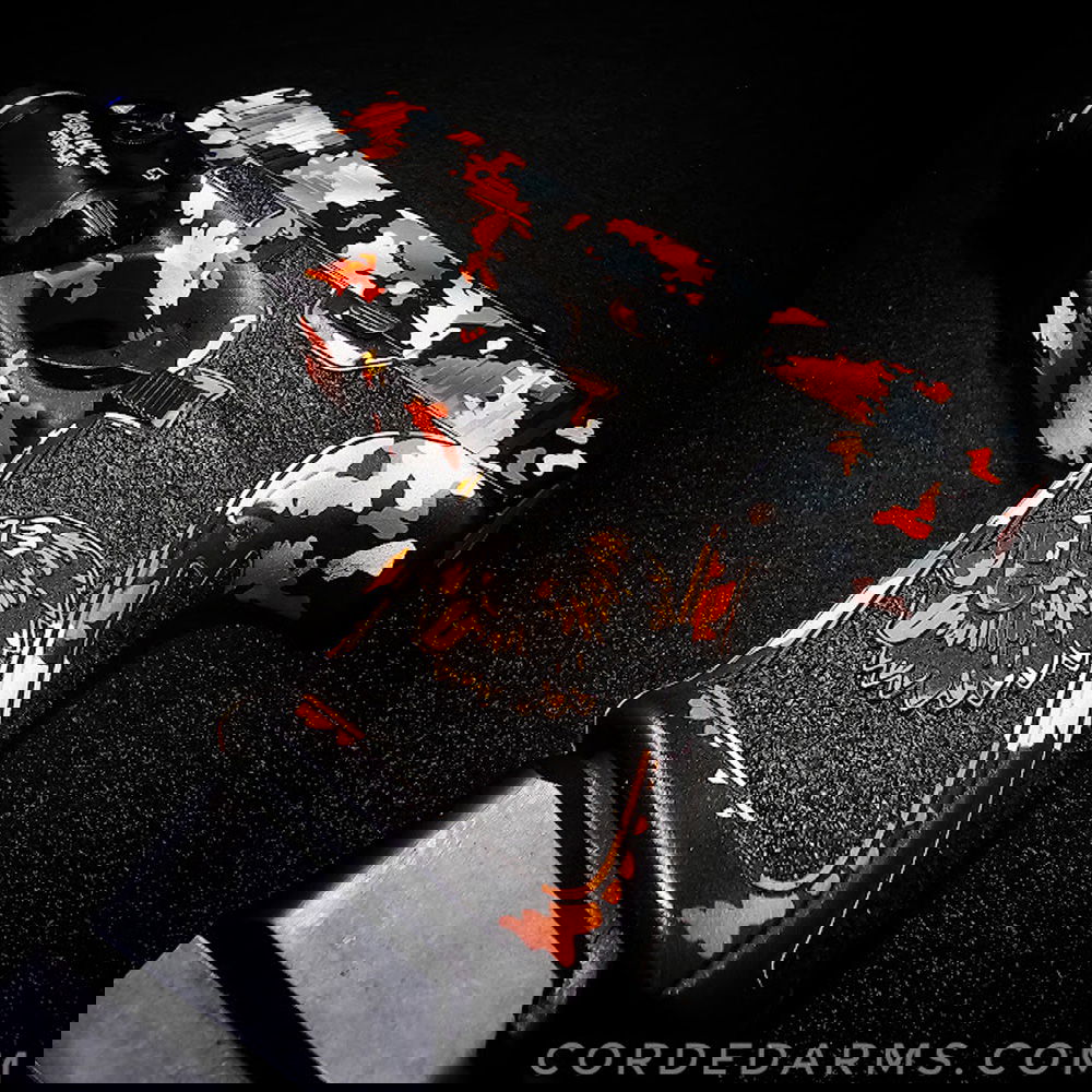 Custom Glock 19 w/ custom Camo Cerakote, Laser Stippling