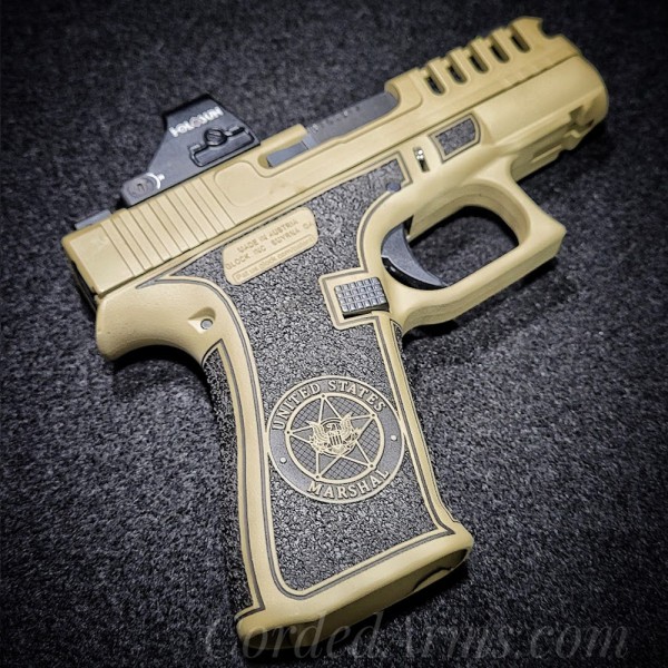 Glock 43x w/ Micro Rocky Top Cut, Cerakoted in FDE & Custom 