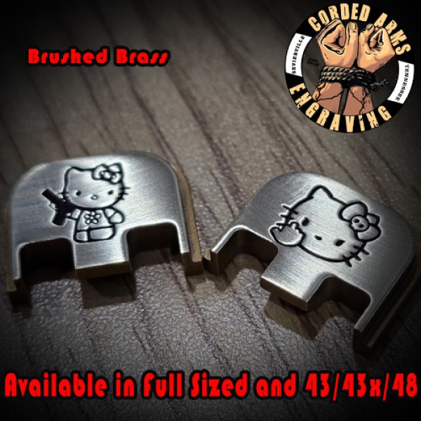 Hello Kitty Slide Plate in Brushed Brass