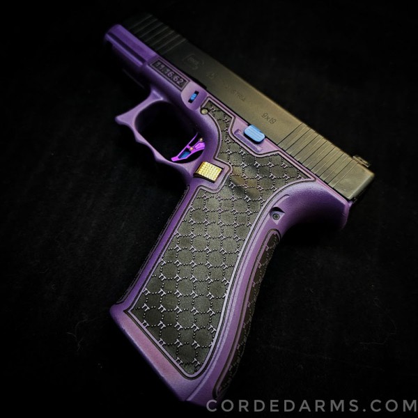 Custom Glock w/ Purple Cerekote & Laser Stippling