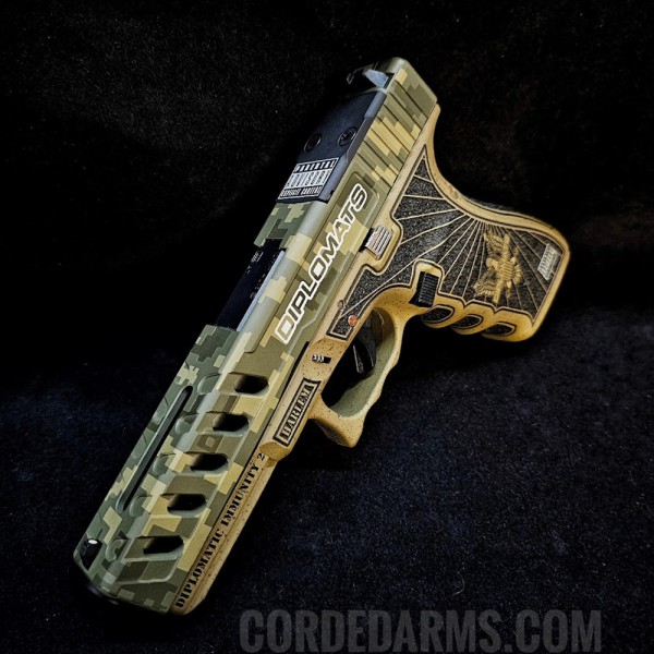 Custom Cerakote, optic cut, laser stippling & slide cuts 