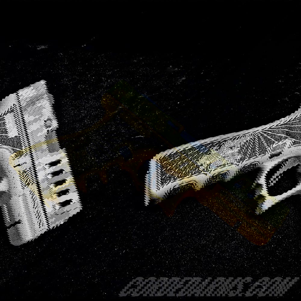 Custom Cerakote, optic cut, laser stippling & slide cut
