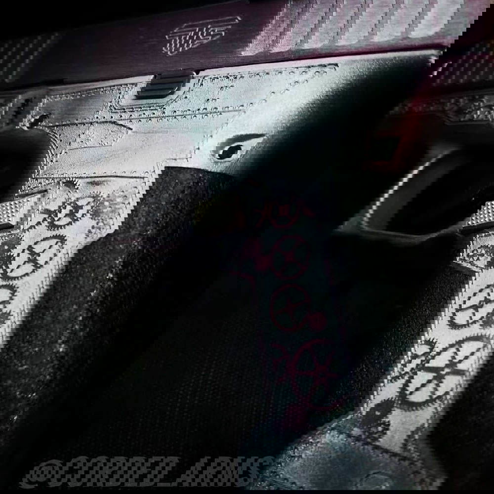 Custom Cerakote Battleworn Black Cherry/ Satin Mag
