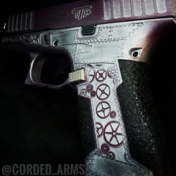 Custom Cerakote Battleworn Black Cherry/ Satin Mag