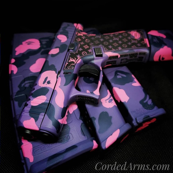Custom Cerakoted Pink, Purple & Black Camo