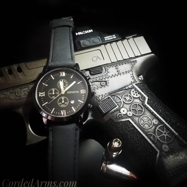 Custom Steampunk Laser Engraving w/ Battleworn Bronz Cerakote