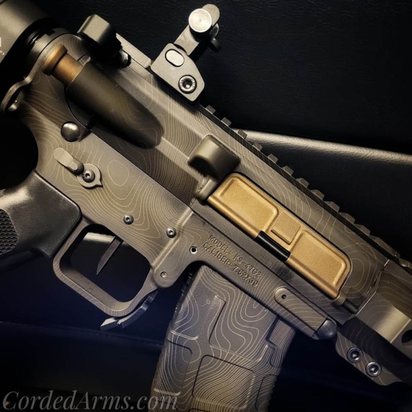 Custom Cerakote with Topo dropped  on it