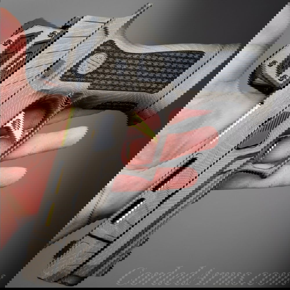 Custom P320 in Custom Color, Topo Lasering, Rmr Cut & Stippl