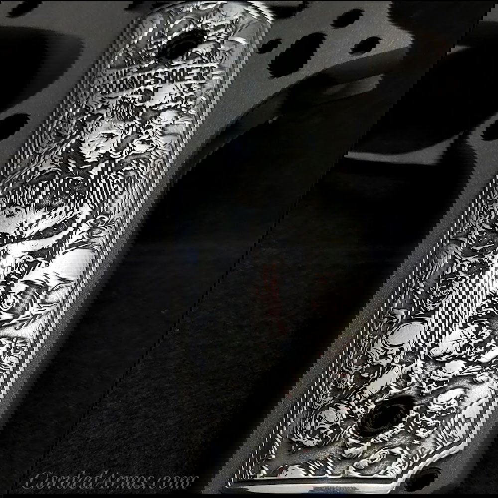 Punisher Style 1911 Grips - Billet Aluminum - Laser Engraved