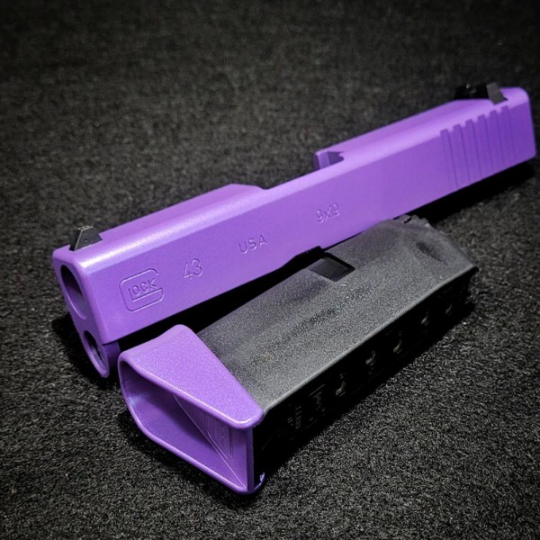 Glock 43 with Custom Cerakote in Bright Purple