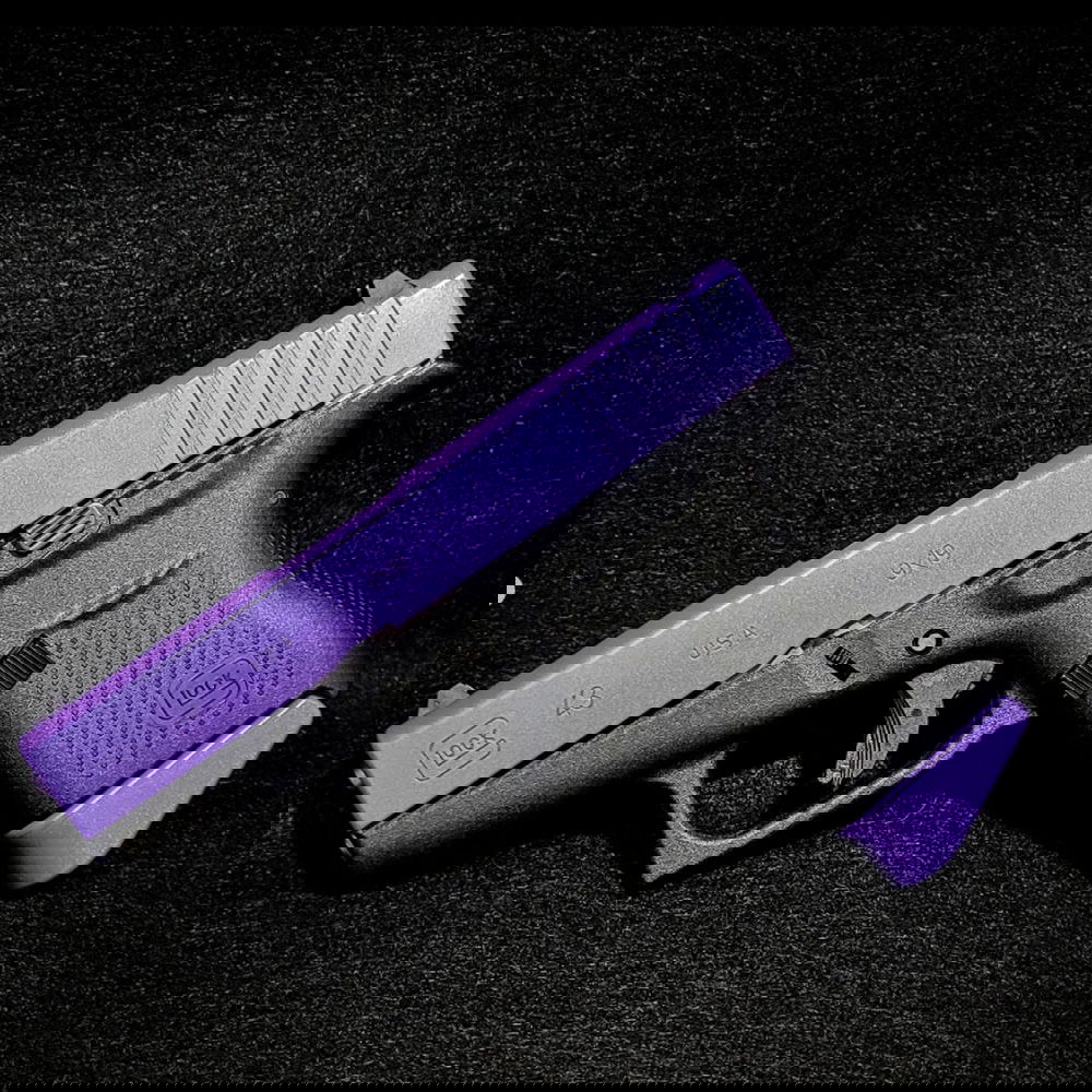 Glock 43 with Custom Cerakote in Bright Purple