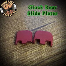 Red Anodized Laser Engraved Glock Slide Plate