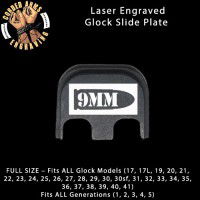 9mm Laser Engraved Glock Slide Plate