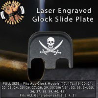 Calico Jack Laser Engraved Glock Slide Plate