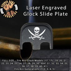 Calico Jack Laser Engraved Glock Slide Plate