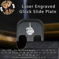 FU Skeleton Hand Laser Engraved Glock Slide Plate