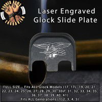 Navy Trident Laser Engraved Glock Slide Plate