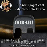 OORAH! Laser Engraved Glock Slide Plate