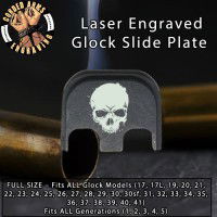 Skull 3 Laser Engraved Glock Slide Plate