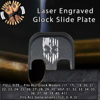 EMS Flag Laser Engraved Glock Slide Plate