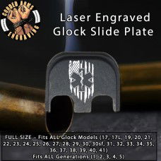 EMS Flag Laser Engraved Glock Slide Plate