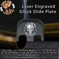 FAFO Punisher Laser Engraved Glock Slide Plate
