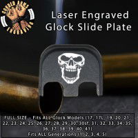 Skull 2 Laser Engraved Glock Slide Plate