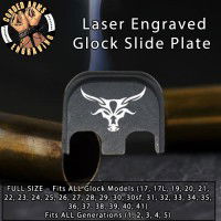 Tribal Bull Laser Engraved Glock Slide Plate