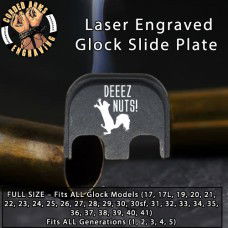 Deeez Nuts Laser Engraved Glock Slide Plate