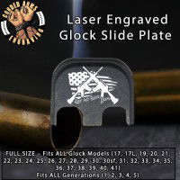 Keep n Bear Arms Laser Engraved Glock Slide Plate