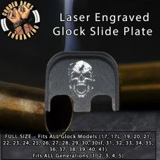 Mocking Skull Laser Engraved Glock Slide Plate