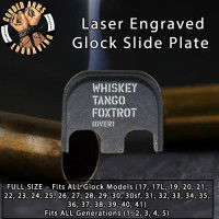 WTF Laser Engraved Glock Slide Plate