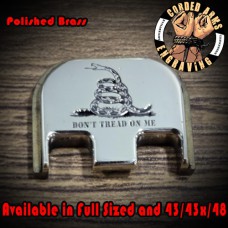 Don't Tread On Me Gadsden Flag Laser Engraved Glock Slide Plate 