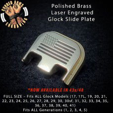 American Flag Laser Engraved Glock Slide Plate 