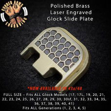 Honey Comb Laser Engraved Glock Slide Plate 