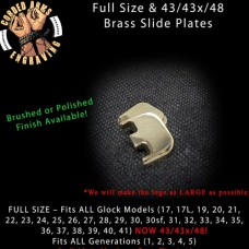 Polished Brass Laser Engraved Glock Slide Plate 