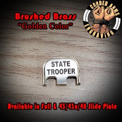 State Trooper Laser Engraved Glock Slide Plate State Trooper Laser Engraved Glock Slide Plate