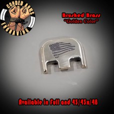 Tattered Flag Laser Engraved Glock Slide Plate 