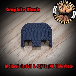 Guilioche` CNC Milled Glock Slide Plate 