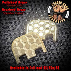 Honey Comb Brass CNC Milled Glock Slide Plate 